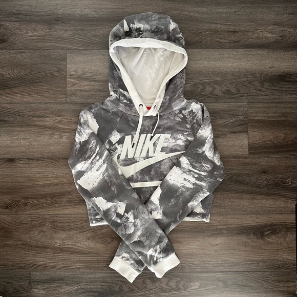 Nike Grey Modern Glacier Cropped Hoodie XS - Picture 4 of 8